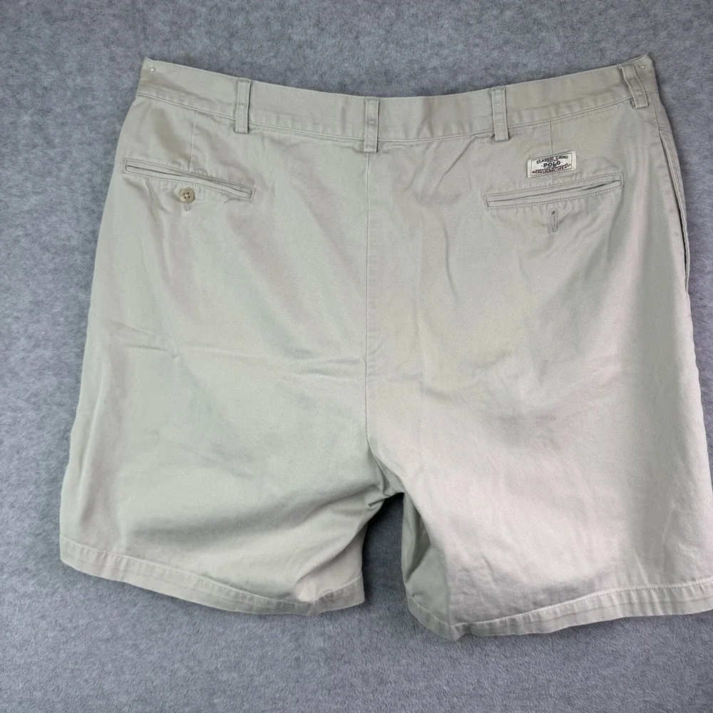 Vintage Polo Ralph Lauren Tyler Shorts Khaki Tan Chino Pleated Men's 40 Preppy